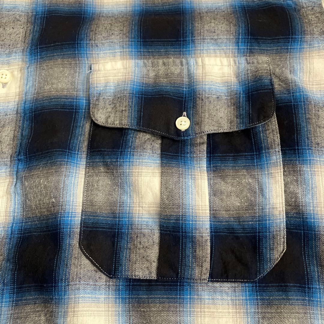 '90s ポロ ラルフローレン オンブレシャツ ブルー L USA製