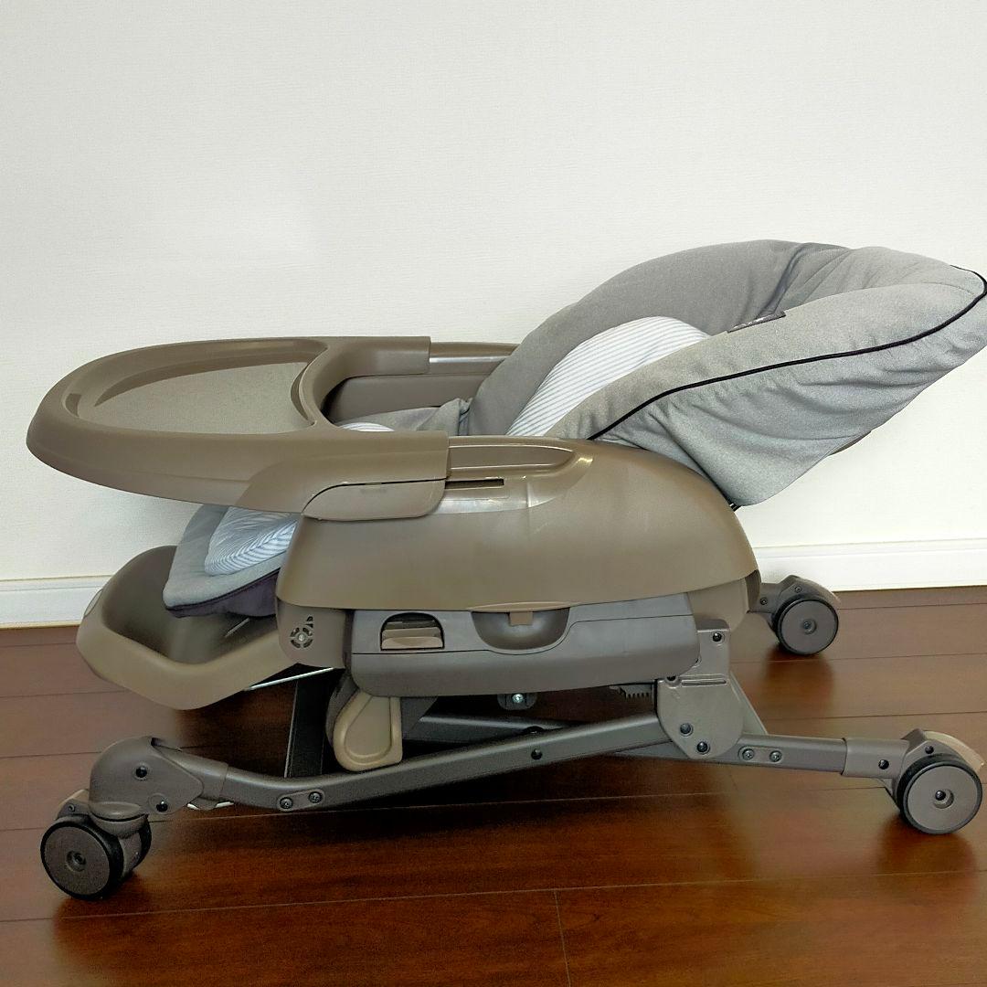 ☆極美品☆クリーニング済 Combi ハイローベッド＆チェア ネムリラ グレー