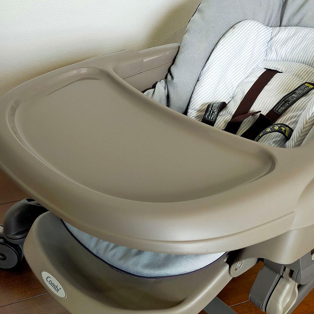 ☆極美品☆クリーニング済 Combi ハイローベッド＆チェア ネムリラ グレー