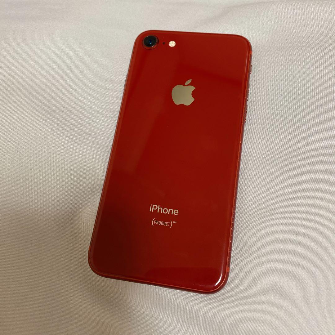 Apple iPhone 8 64G レッド　保護フィルムあり