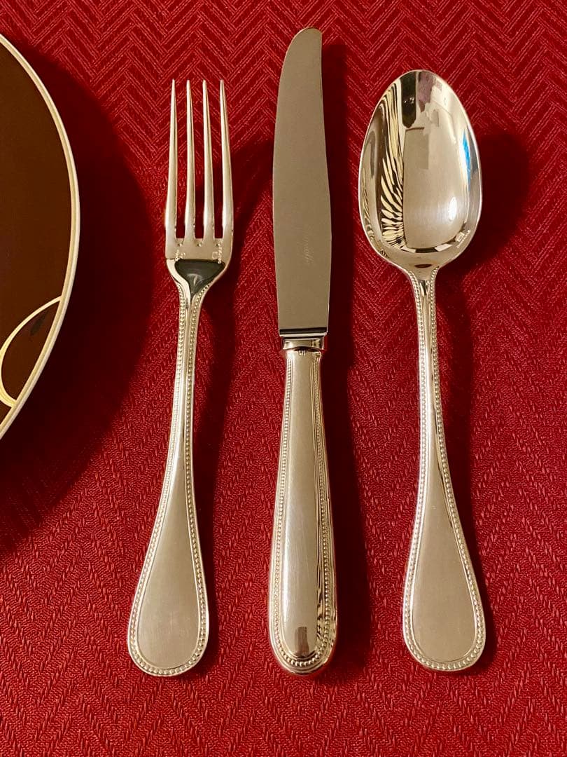 【☆美品☆】クリストフル パール テーブルサイズ カトラリーセット