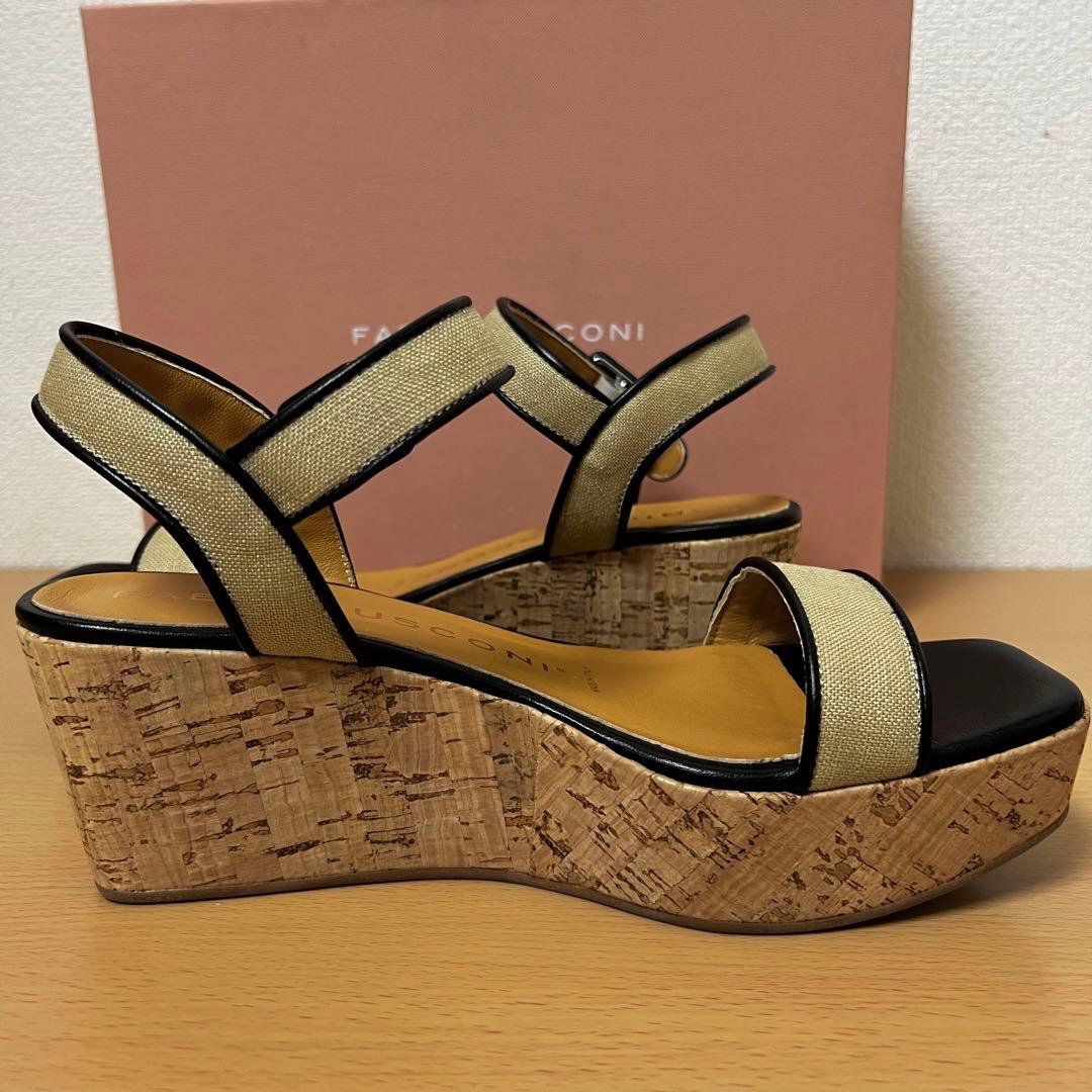 未使用✨ファビオルスコーニ ストラップサンダル コルクウェッジ イタリア製 38