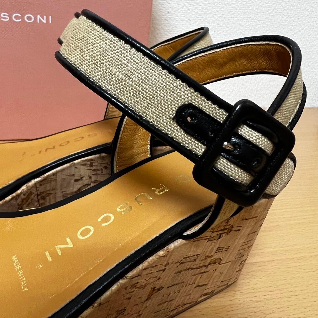 未使用✨ファビオルスコーニ ストラップサンダル コルクウェッジ イタリア製 38