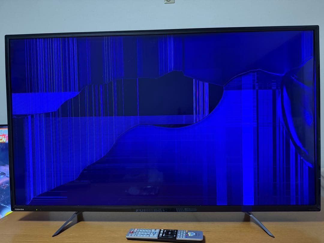 東芝　液晶テレビ49型　REGZA 49C310X ジャンク品　画面割れ