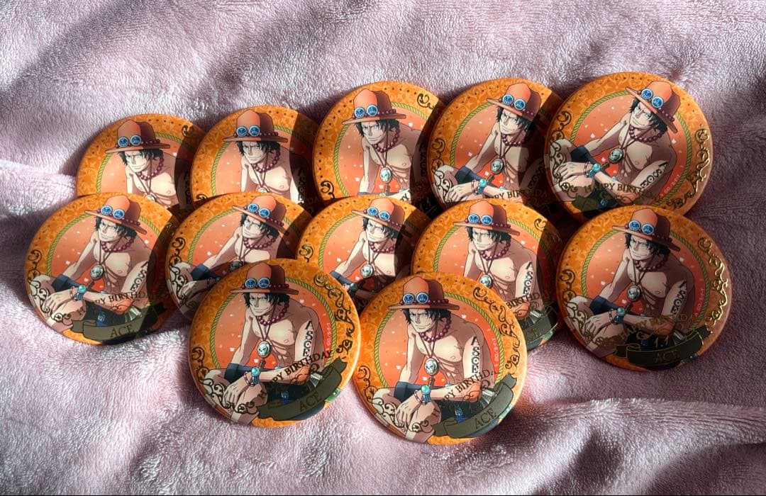 ワンピース エース 缶バッジ バースデー缶バッジ