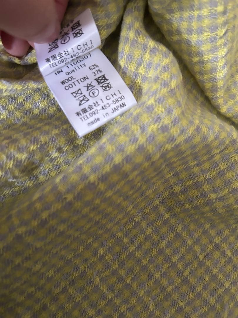 ICHI Antiquite's ウールガーゼギンガムチェックシャツ 新品未使用