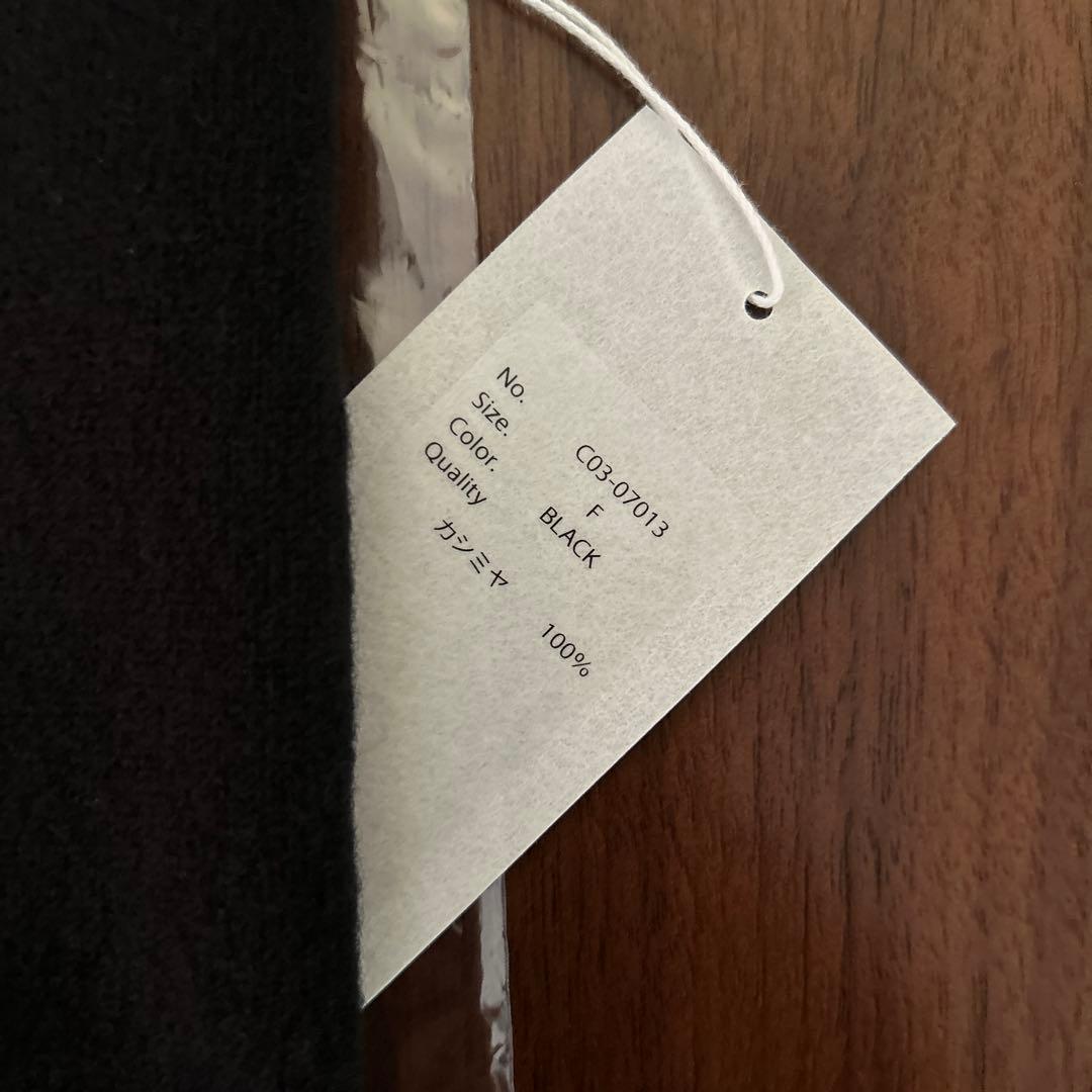 【comoli】25aw カシミヤネックウォーマー ブラック