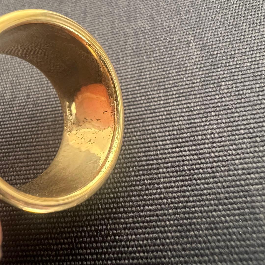 ルイヴィトン エッセンシャルリング LVロゴ ゴールド シルバー M61086