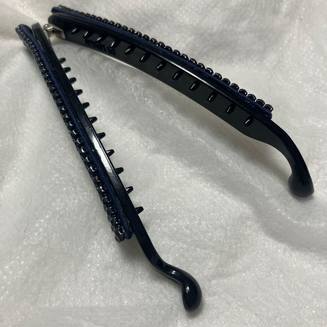 コンプレックスビズ　バナナクリップ　ネイビー　　大サイズ