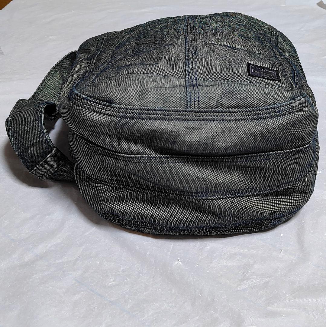 【極美品】ポーター　ショルダーバック　デニム　通勤　通学　旅行　大容量　A4収納