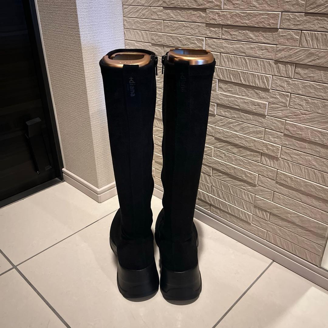 +ダイアナ ストレッチスエードロングブーツ +diana プラスダイアナ