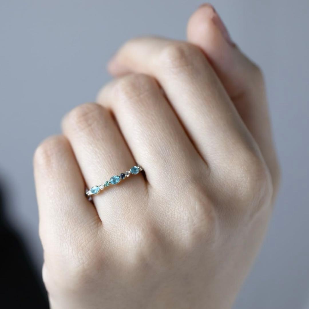 【即購入OK】kataoka パライバトルマリンリング 11号 Abheri