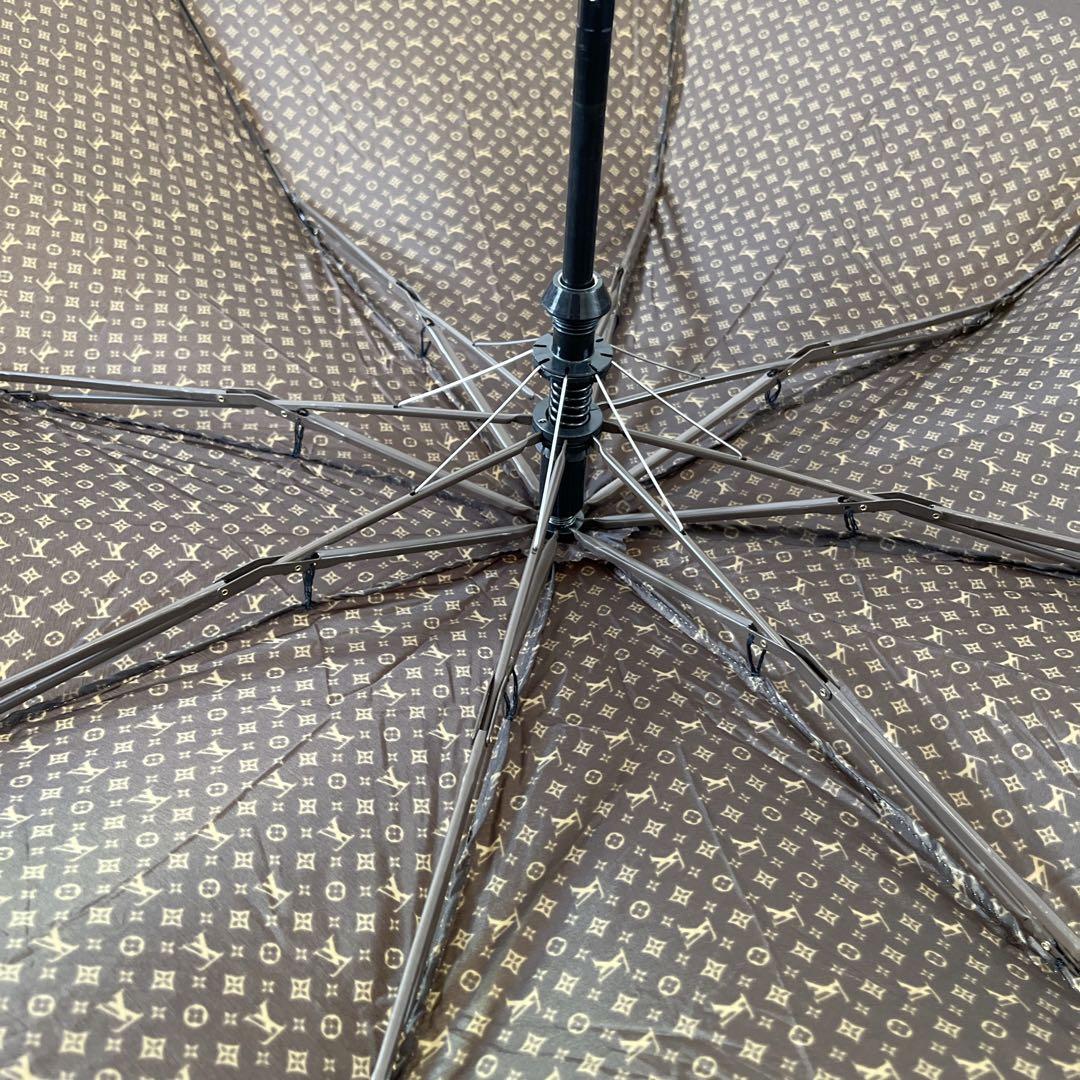 ルイヴィトン　パラプルュイ　オンデー　モノグラム　傘　折り畳み傘　ブラウン
