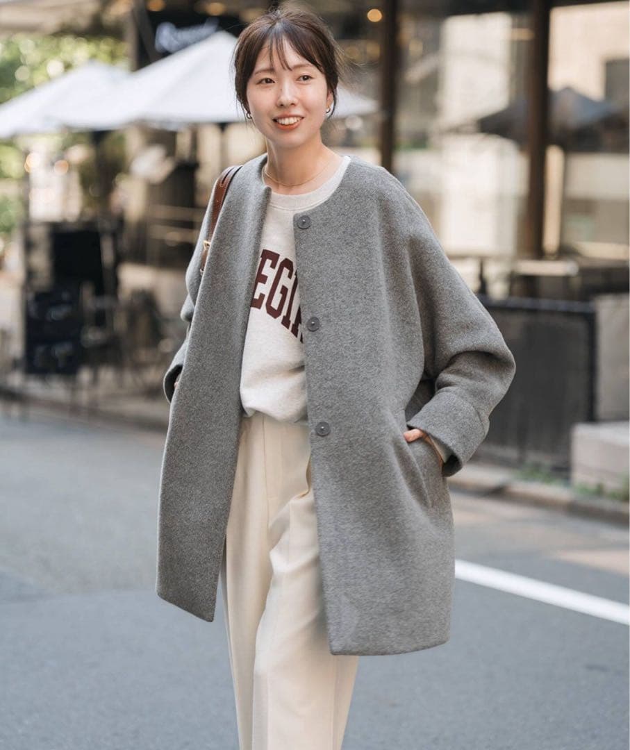 kiki * ☆TICCA / ティッカ ノーカラーテントコート