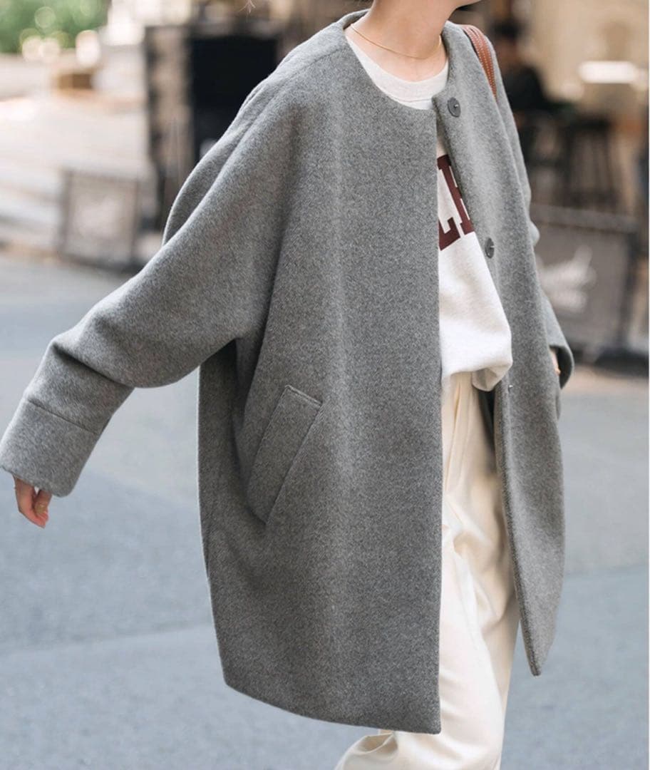 kiki * ☆TICCA / ティッカ ノーカラーテントコート