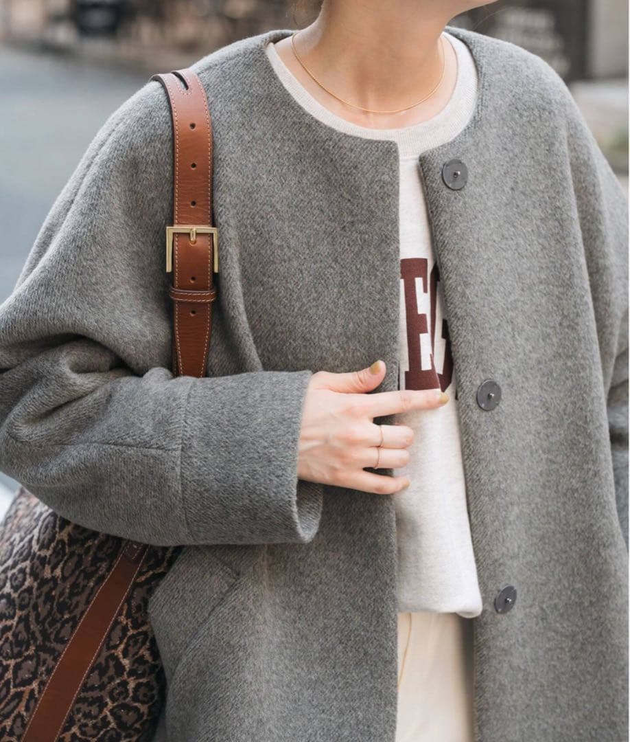 kiki * ☆TICCA / ティッカ ノーカラーテントコート