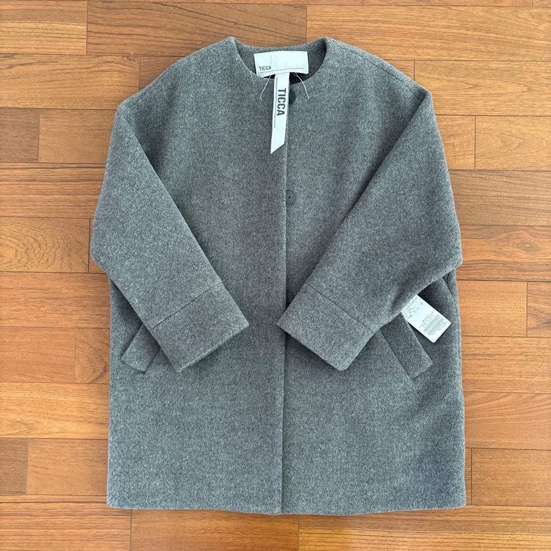 kiki * ☆TICCA / ティッカ ノーカラーテントコート