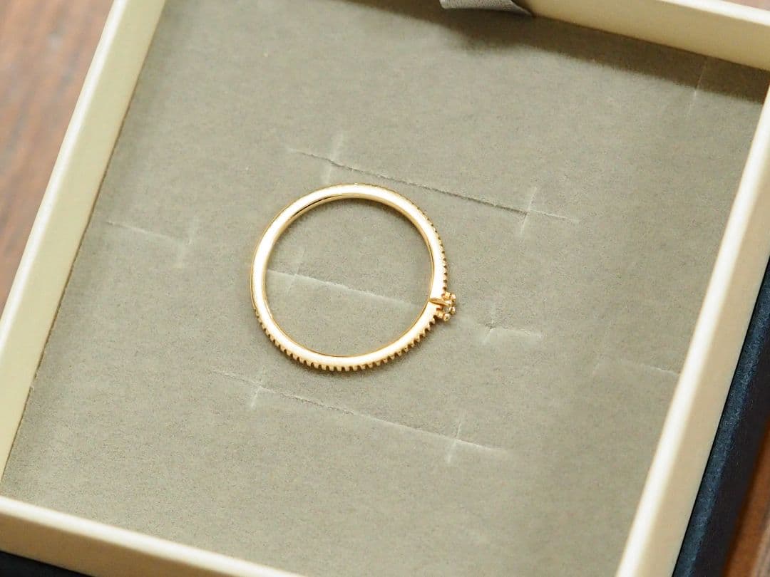 ete ダイヤモンドリング YG 11号 0.01 刻印あり