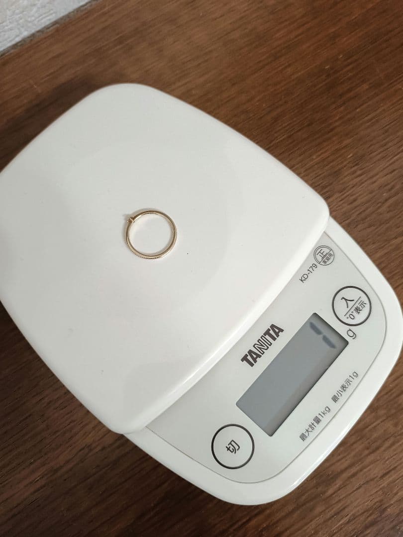 ete ダイヤモンドリング YG 11号 0.01 刻印あり