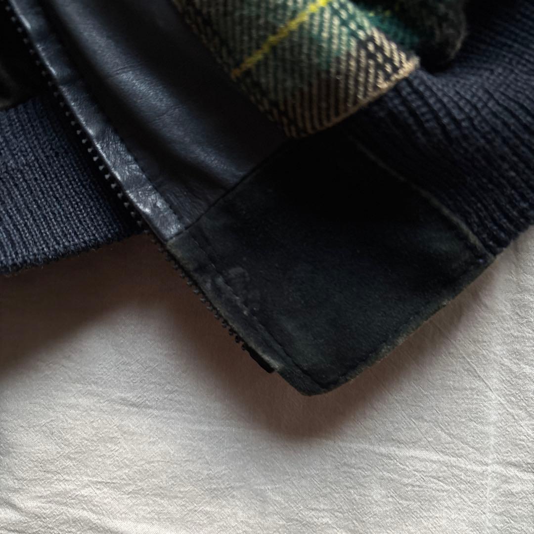 【90s】スウェード スウィングトップ ブルゾン リバーシブル 本革