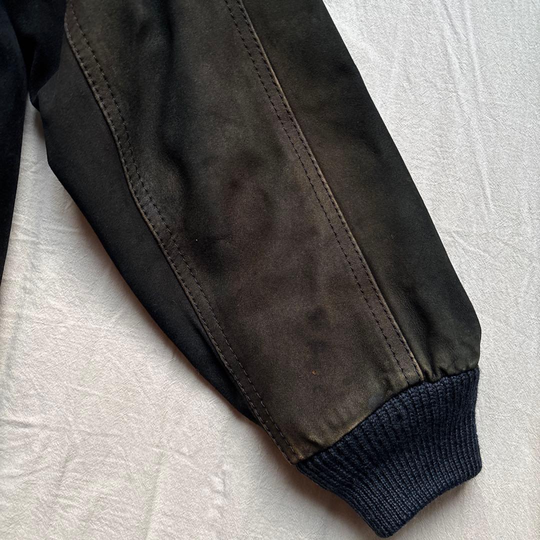 【90s】スウェード スウィングトップ ブルゾン リバーシブル 本革