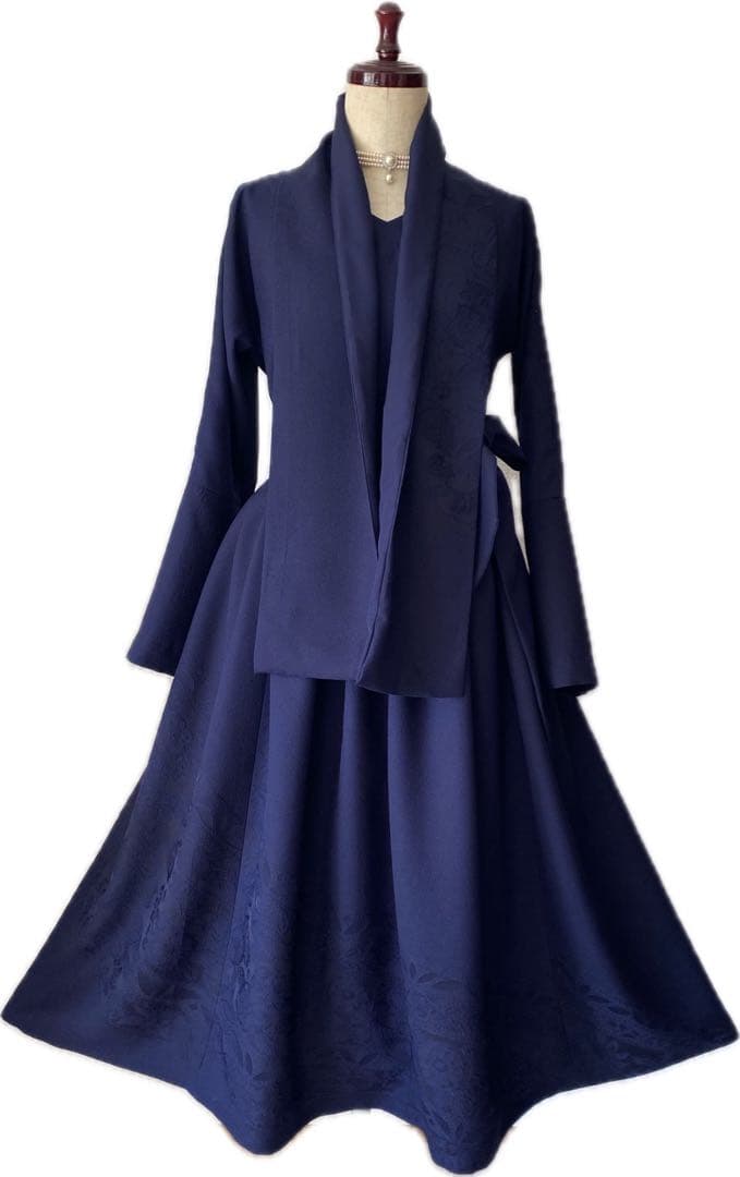 着物リメイク　辻ヶ花　オーダーワンピース確認用　制作作品january様❣️