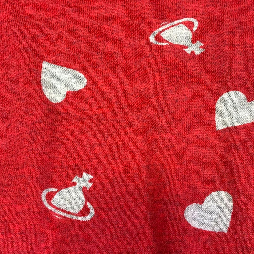 ヴィヴィアンウエストウッド カーディガン 総柄 オーブ ハート オーブ釦