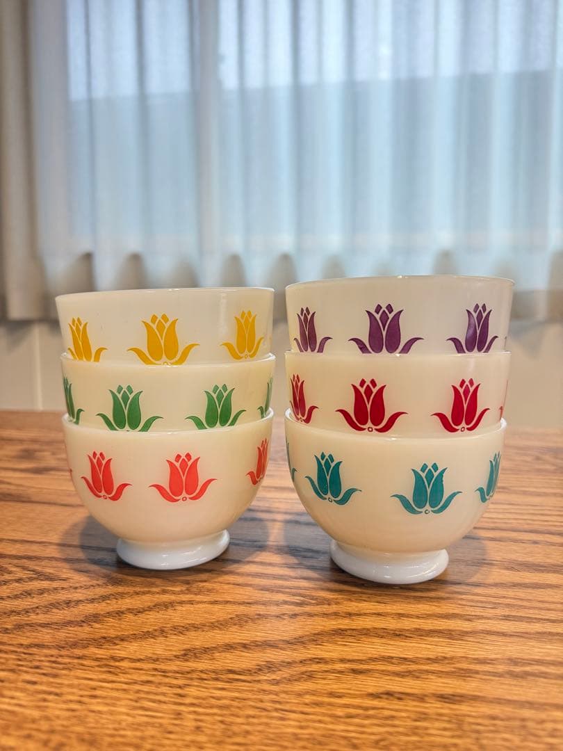 <美品>ファイアーキング　チューリップボウル　6個セット