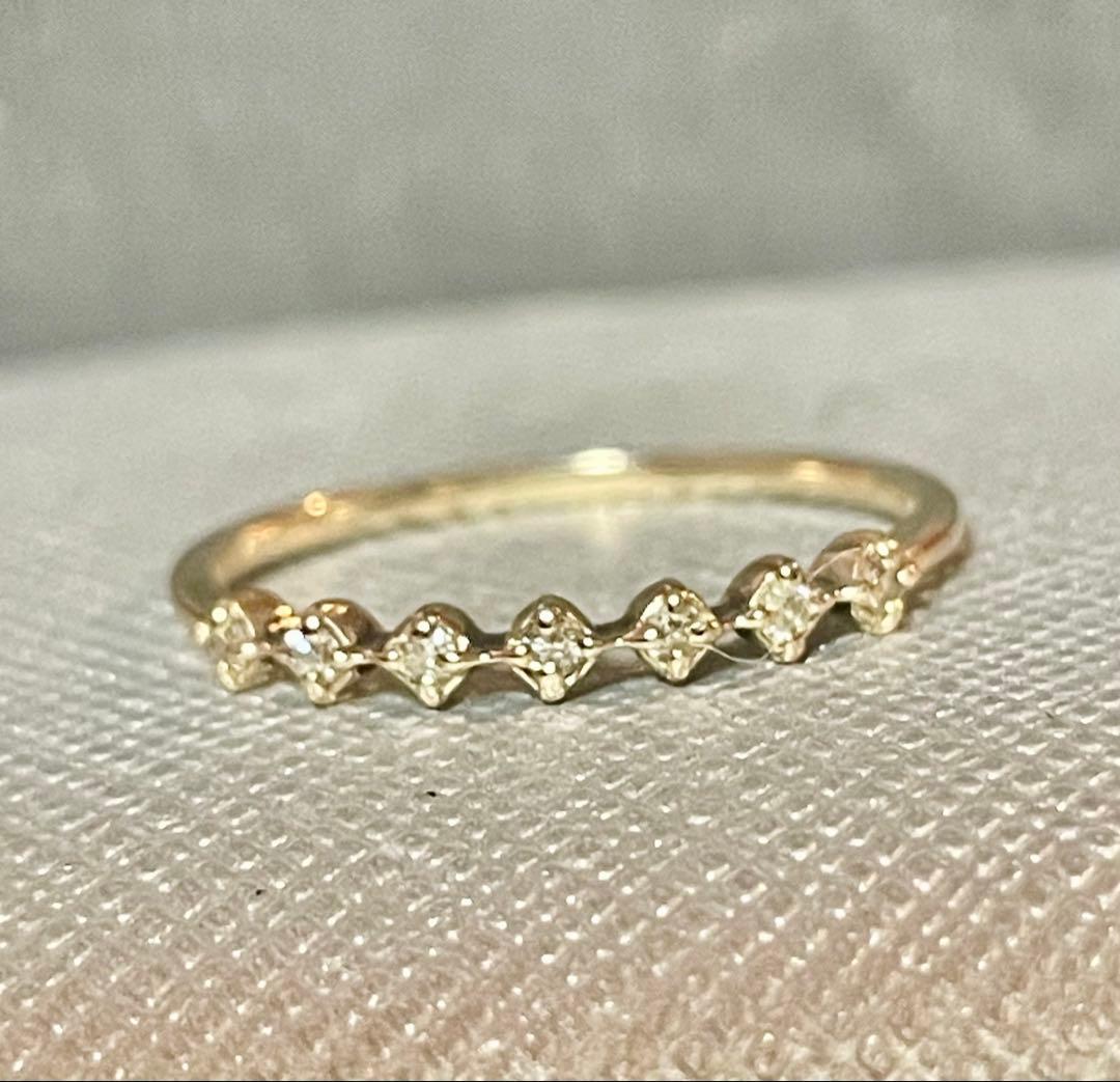 Samantha Tiara K10 ハーフエタニティリング　ダイヤ0.07ct
