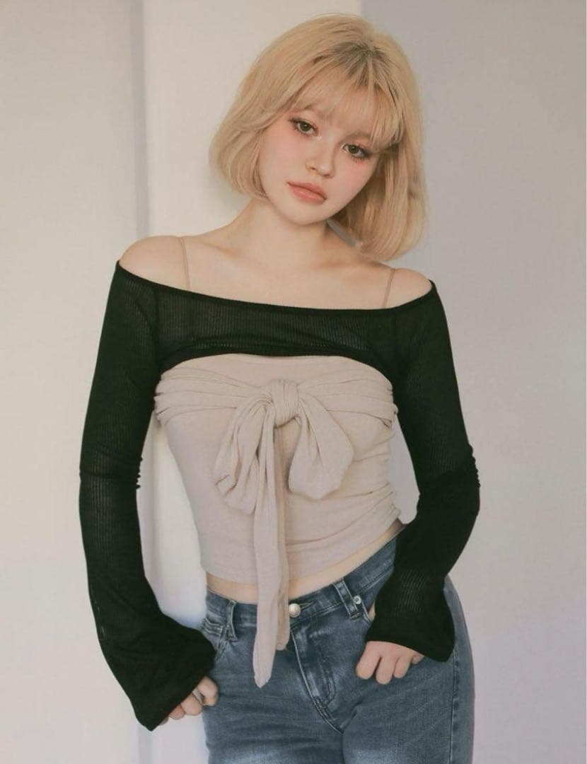 トップス ANDMARY Shayla ribbon tops