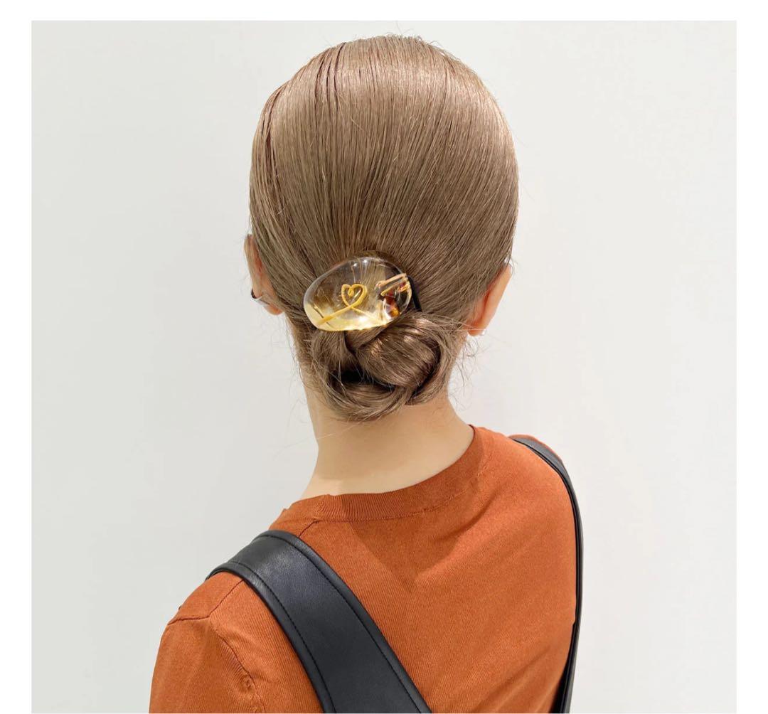 【新品・未使用】アクリリック ラージ ティアドロップ ポニー ハート ノット