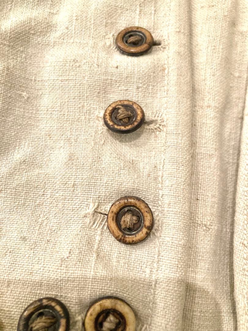 フランスアンティーク 白リネン フットカバー