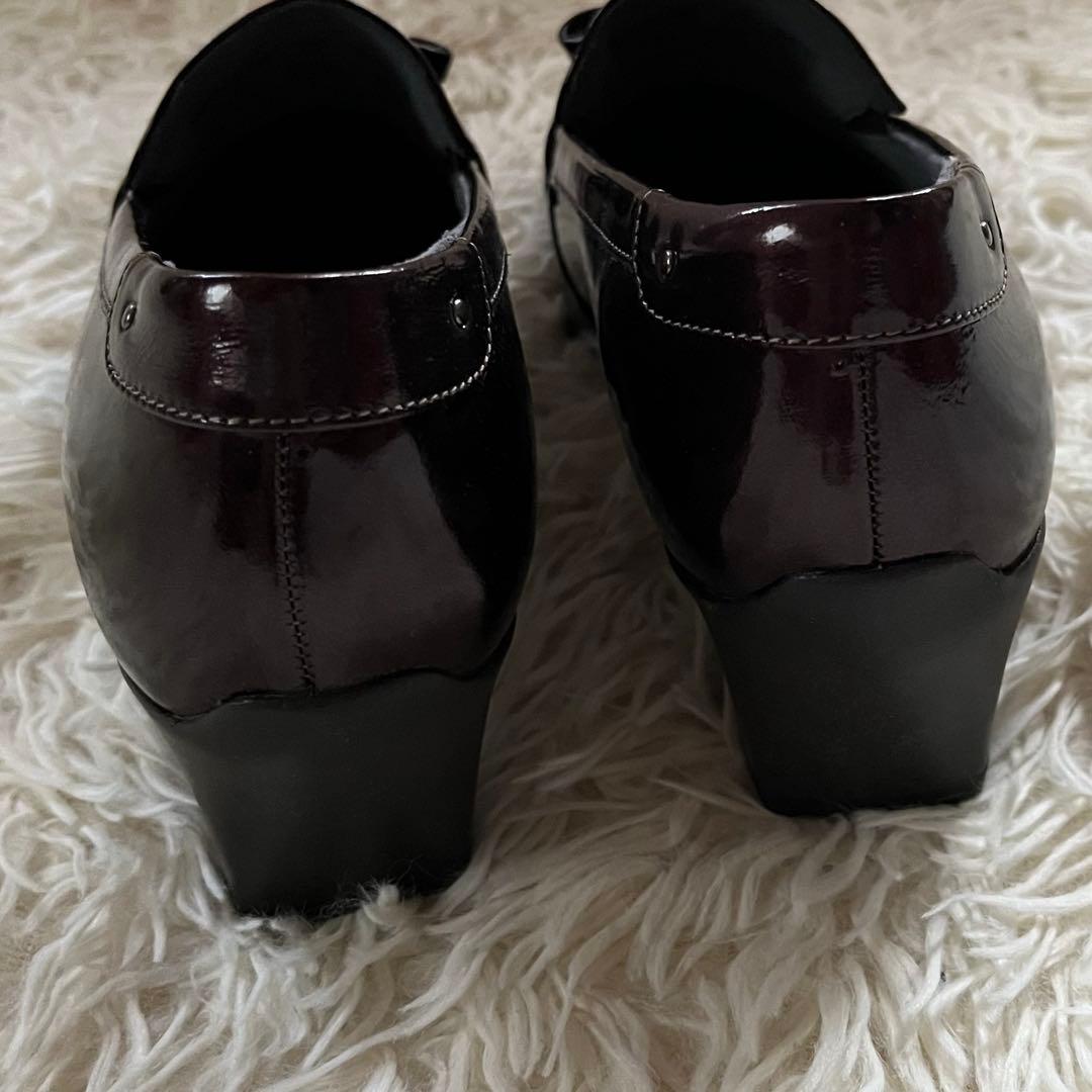 未使用級✨ ASICS pedala エナメルリボンローファー 23 EEE