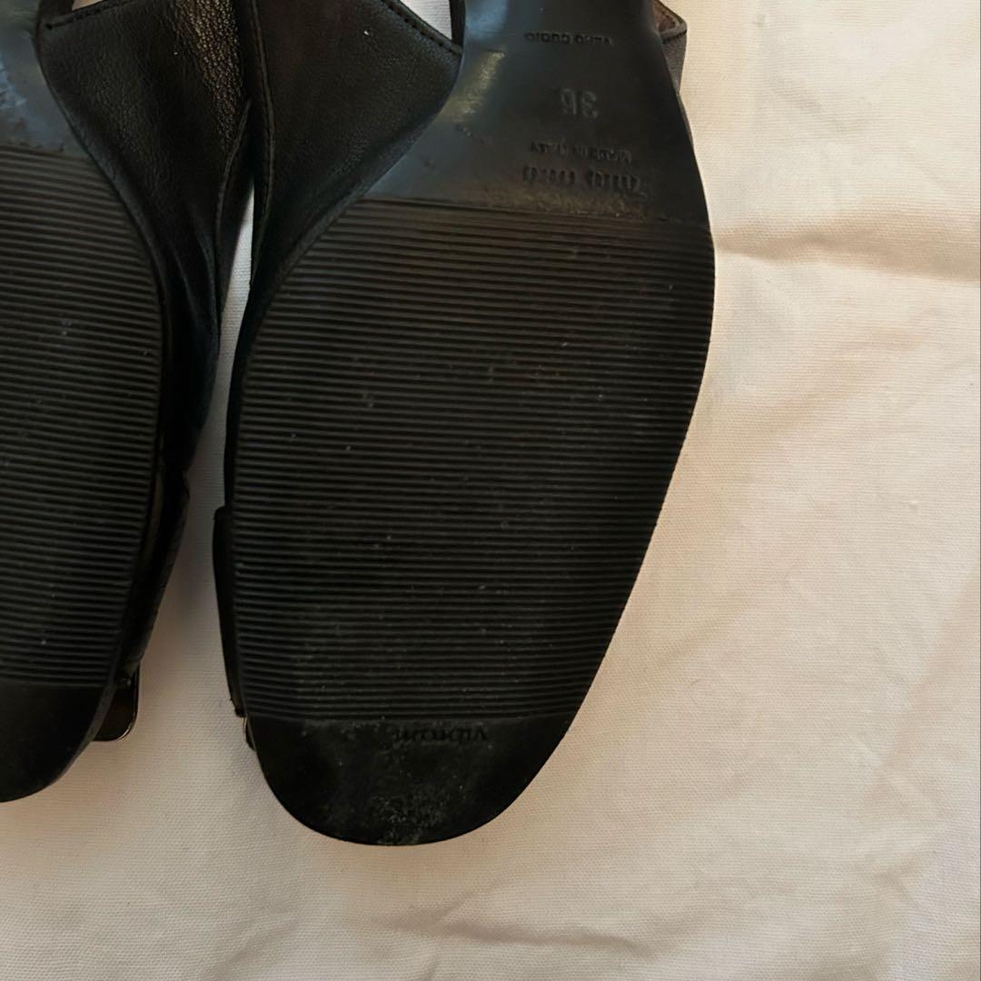 靴 miumiu archive vintage backflatshoes