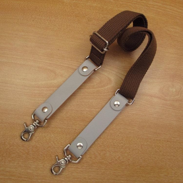 ライトグレー＆ホワイト　９丁差し　本革シザーケース　SCA-243/CHA