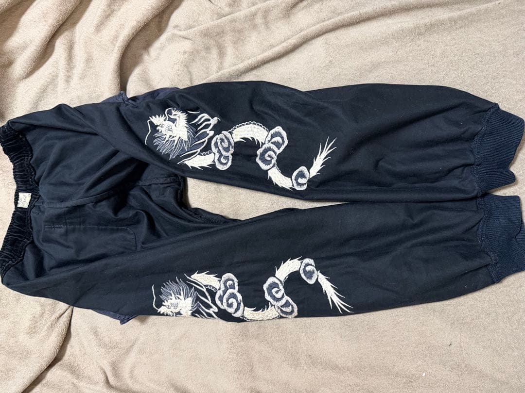日本製 Gold 東洋 別珍 龍 スウェットパンツ unisex vintage