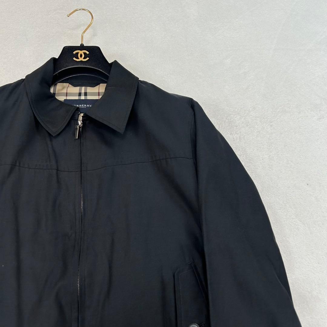 K612 M バーバリーロンドン ノバチェック柄 ブルゾン ブラック メンズ