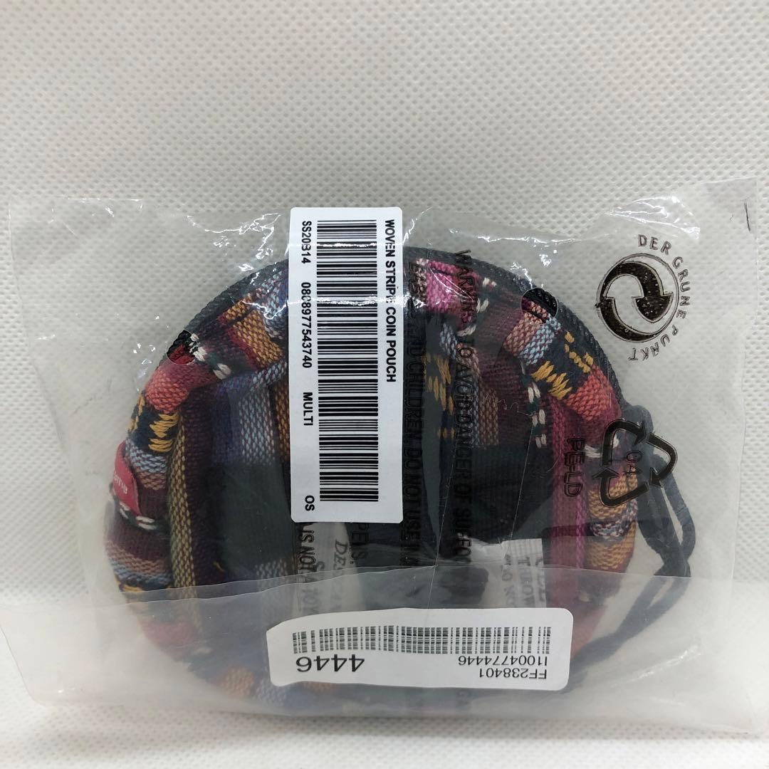 新品 Supreme シュプリーム WovenStripe CoinPouch