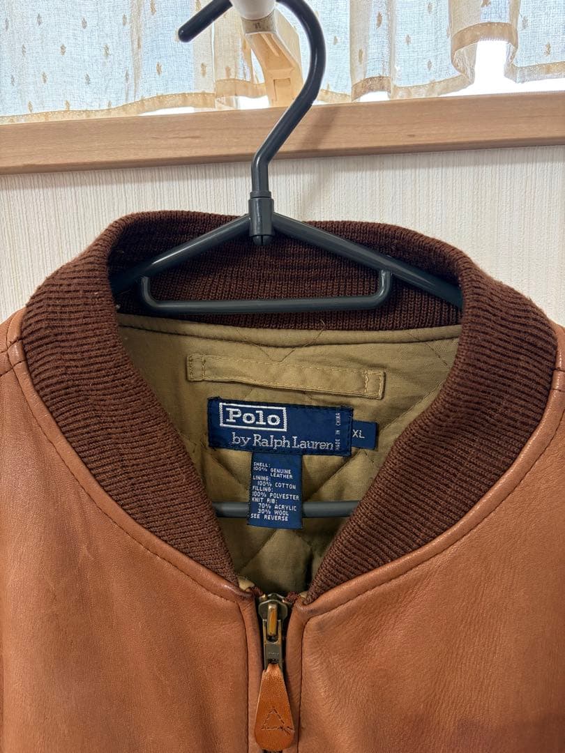 【90s希少】Polo Ralph Lauren オールレザー MA-1