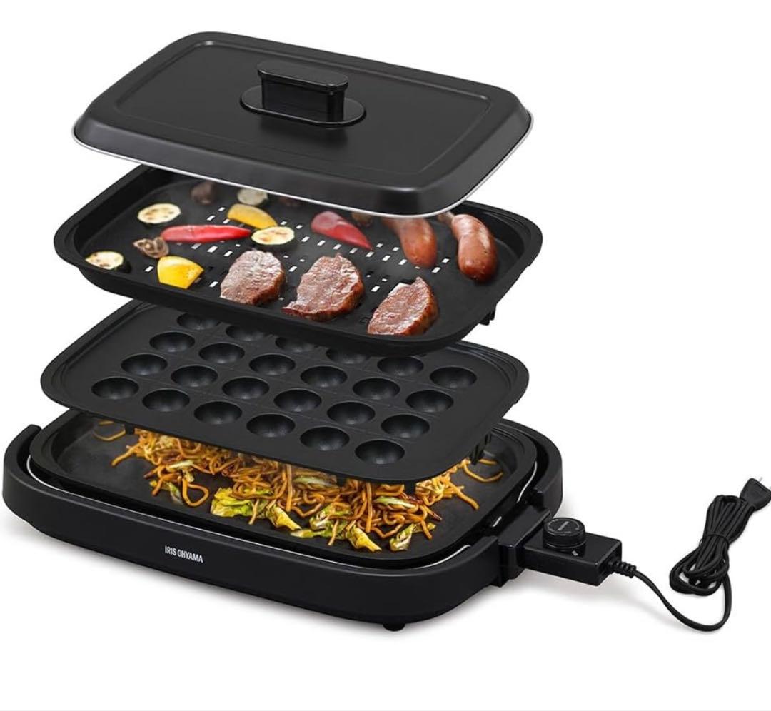 【新品・未開封】IRIS OHYAMA ホットプレート　IHA-A30-B