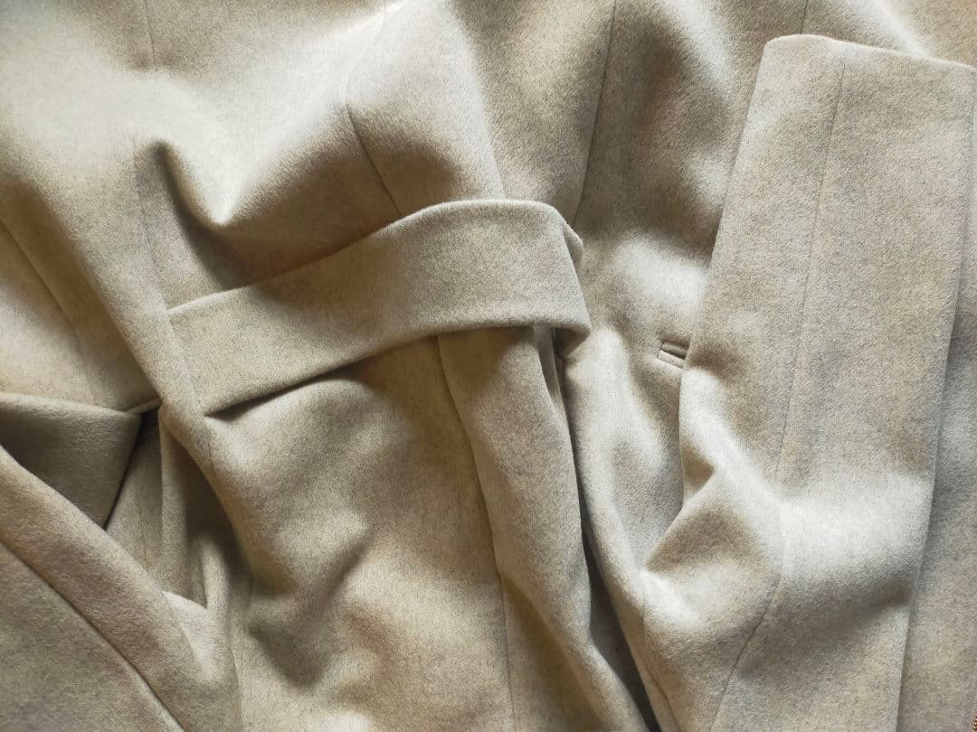 IENA イエナ二重織　フードコート 取り外し可能 生成り34 49500円