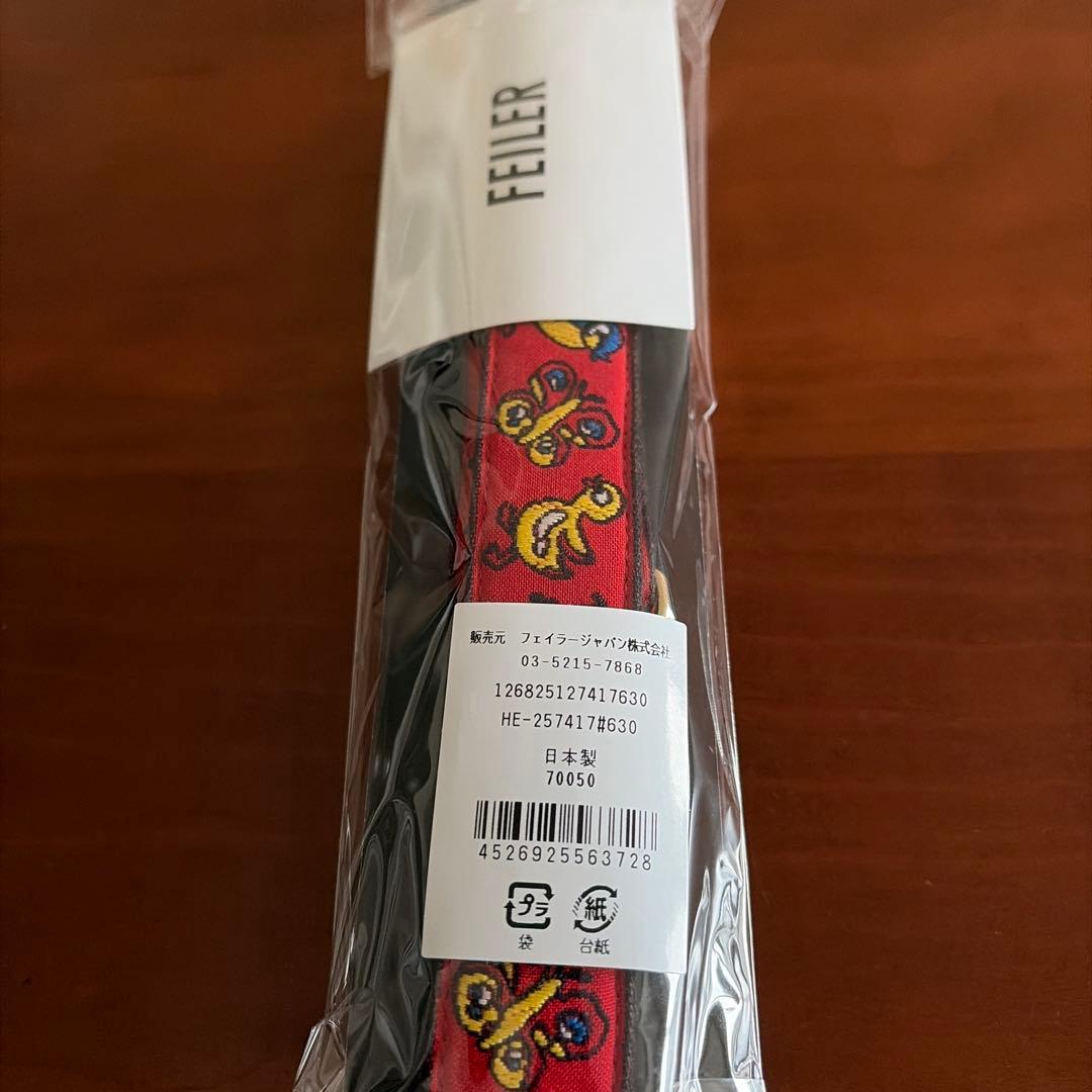 FEILER 赤 ハイジ・ガーデン ポーチ＆ストラップセット