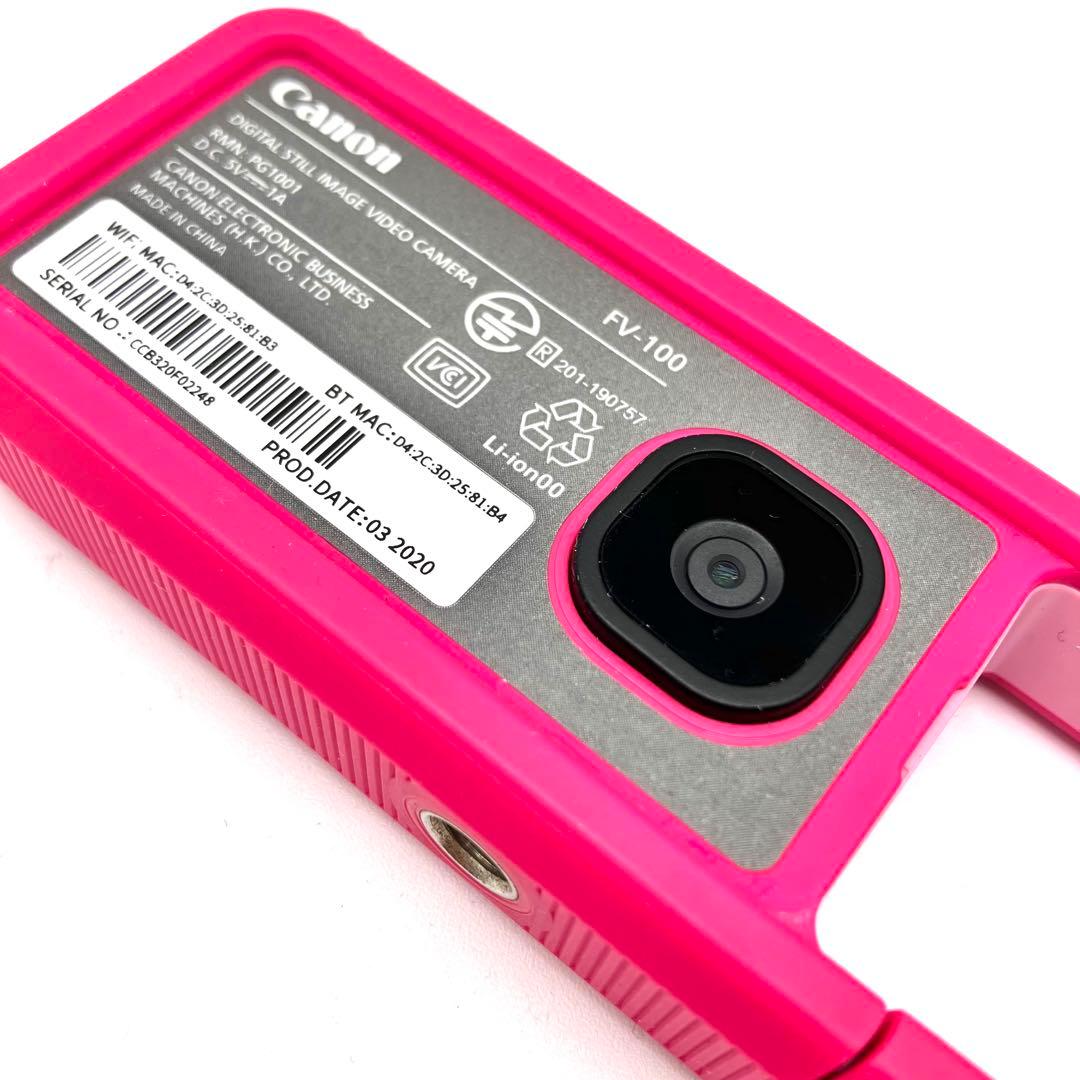 防水カメラ Canon iNSPIC REC FV-100 アソビカメラ　ピンク