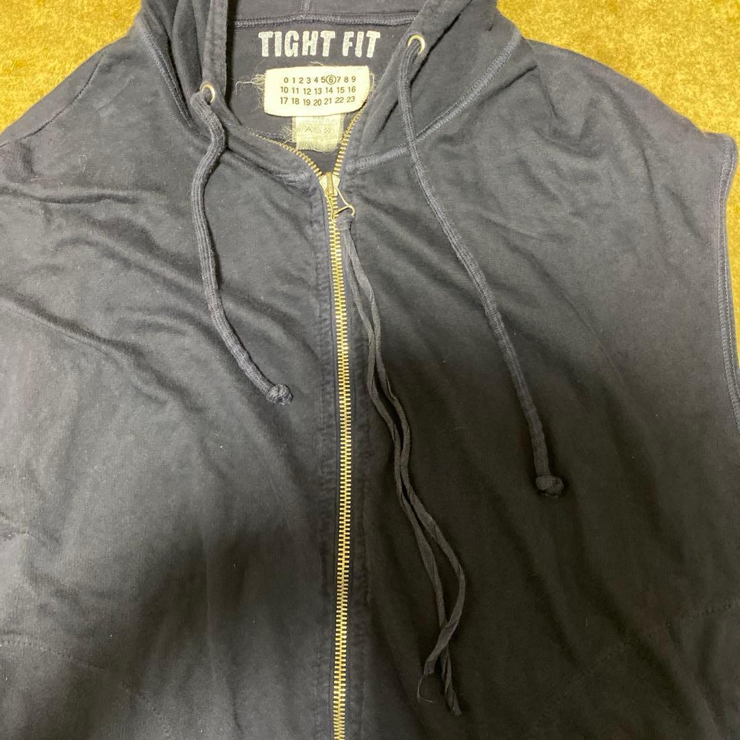 【激レア】MM6 マルタンマルジェラ ノースリーブパーカー ネイビー