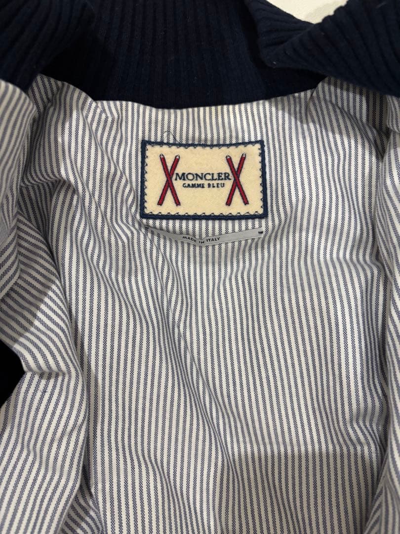モンクレールガムブルー トムブラウン 2012AW ボーダーニット中綿入り