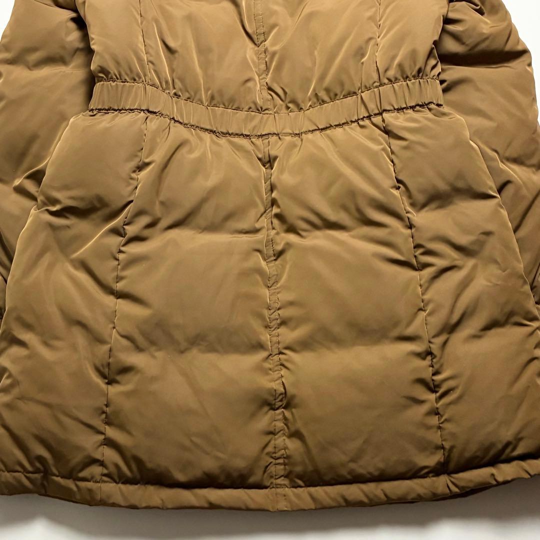 【未使用】PINORE(ピノーレ)フーデッドダウンコート/ウエストゴム/キャメル