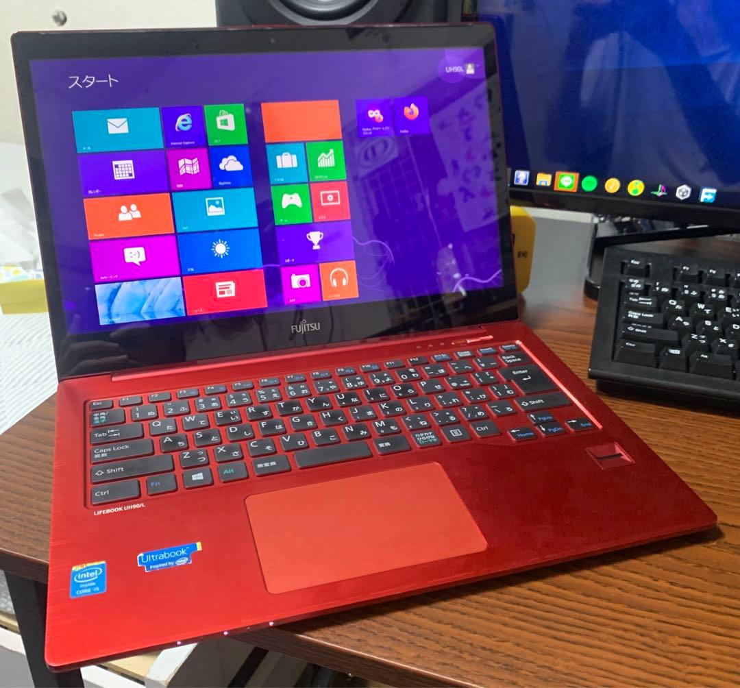 富士通　FMV LIFEBOOK UH90/L Red タッチパネル 訳あり