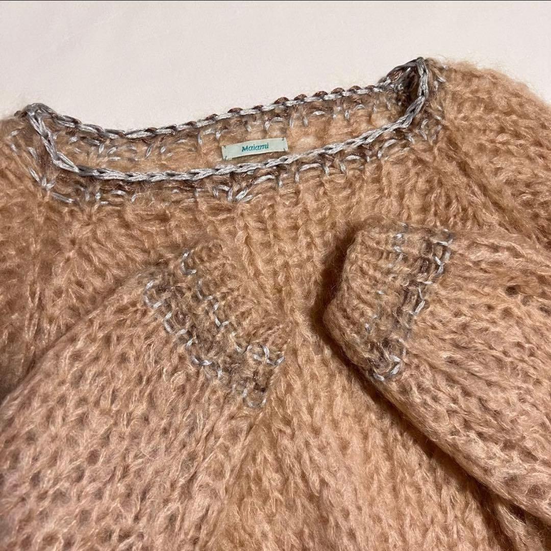 マイアミMaiami透かし編みモヘアニットふわふわ