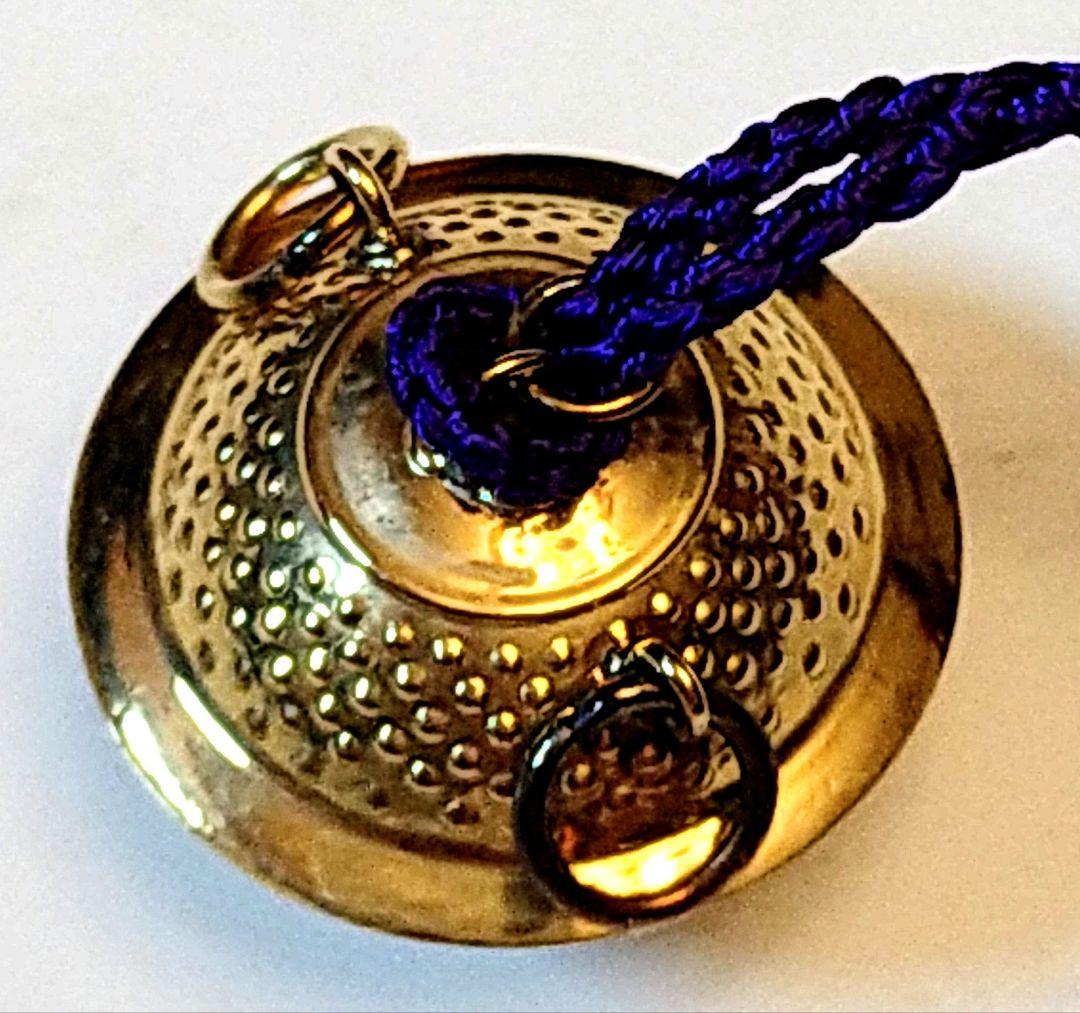 K18 茶釜 携帯ストラップ 縁起物 御守 ヴィンテージ