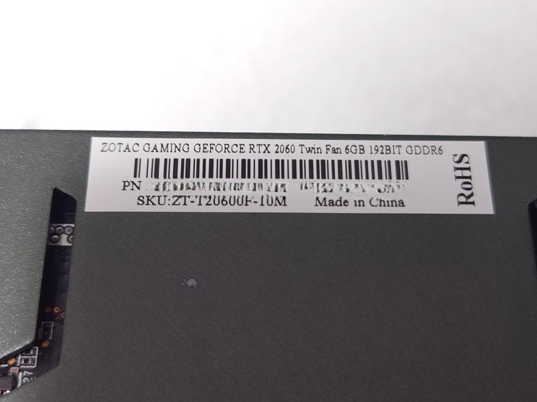 ZOTAC GeForce RTX 2060　グラフィックボード